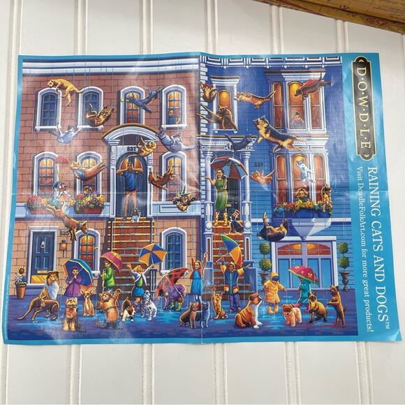 Dowdle Colorful and Fun Raining Cats & Dogs 500 Piece Puzzle - Picture 6 of 9